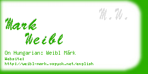 mark weibl business card